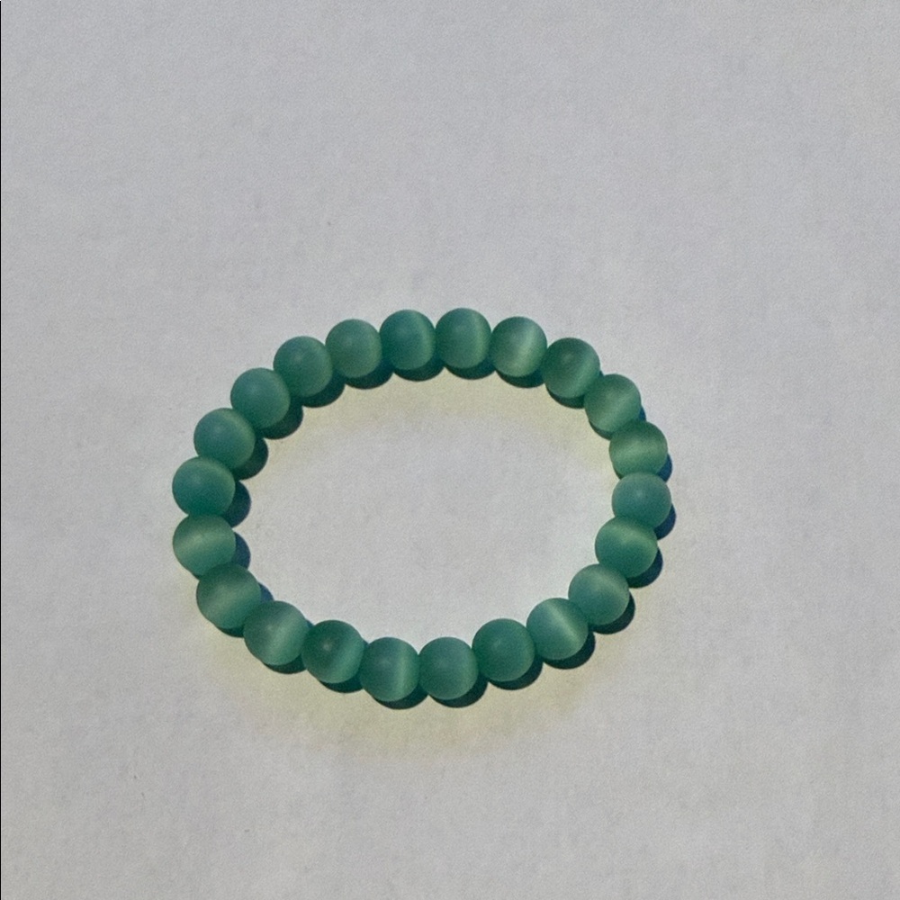 Green Beaded Stretch Bracelet - Women Jewelry
